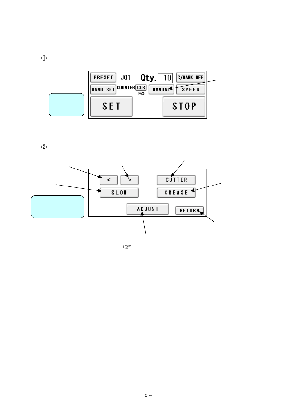 9) manual operation | MBM Corporation AEROCUT User Manual | Page 25 / 42