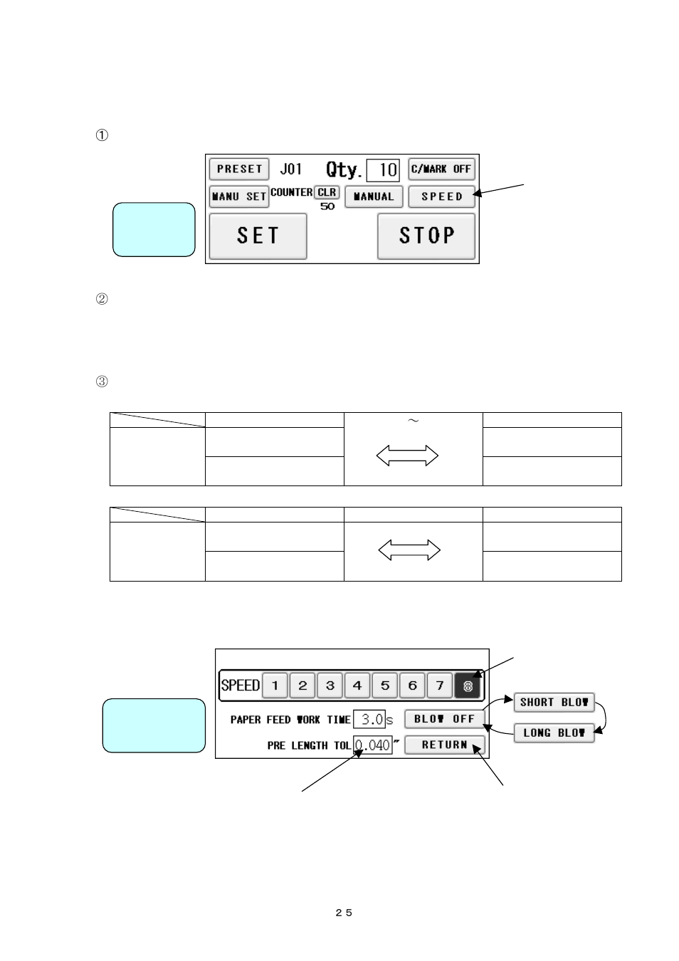 10) speed change | MBM Corporation AEROCUT User Manual | Page 26 / 42