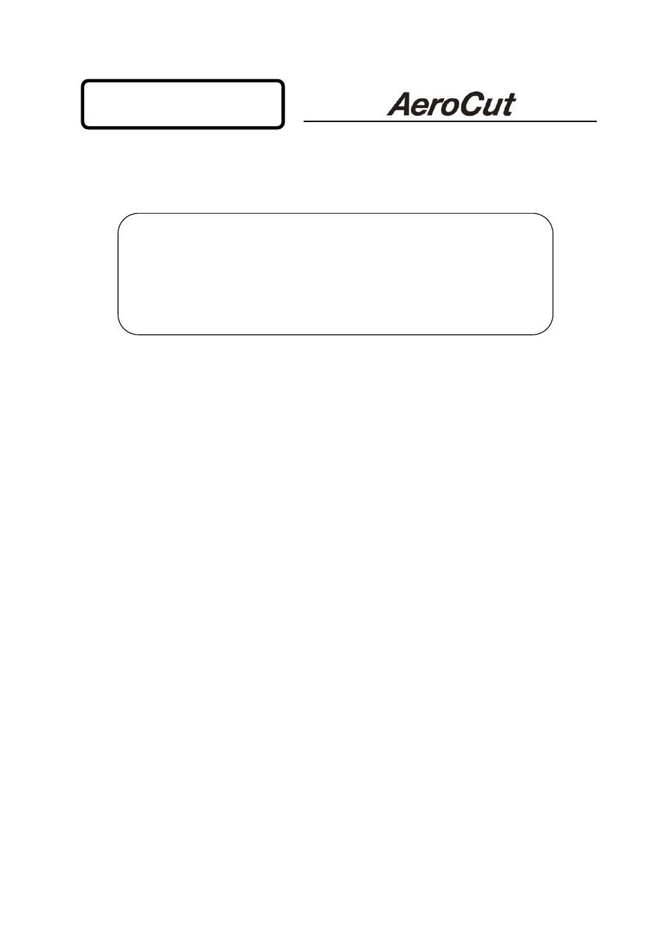 Operation manual, Uchida yoko co., ltd | MBM Corporation AEROCUT User Manual | Page 42 / 42