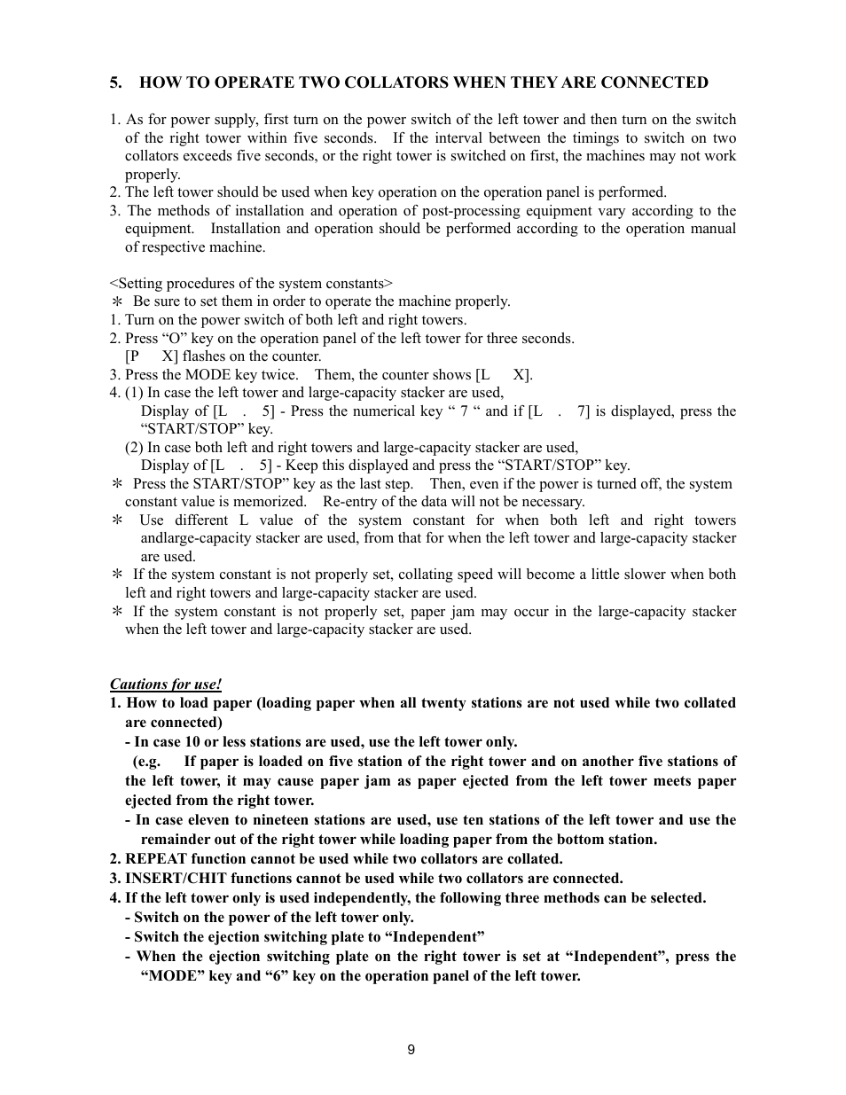 MBM Corporation FC 10 TWIN TOWER SYSTEM User Manual | Page 10 / 12