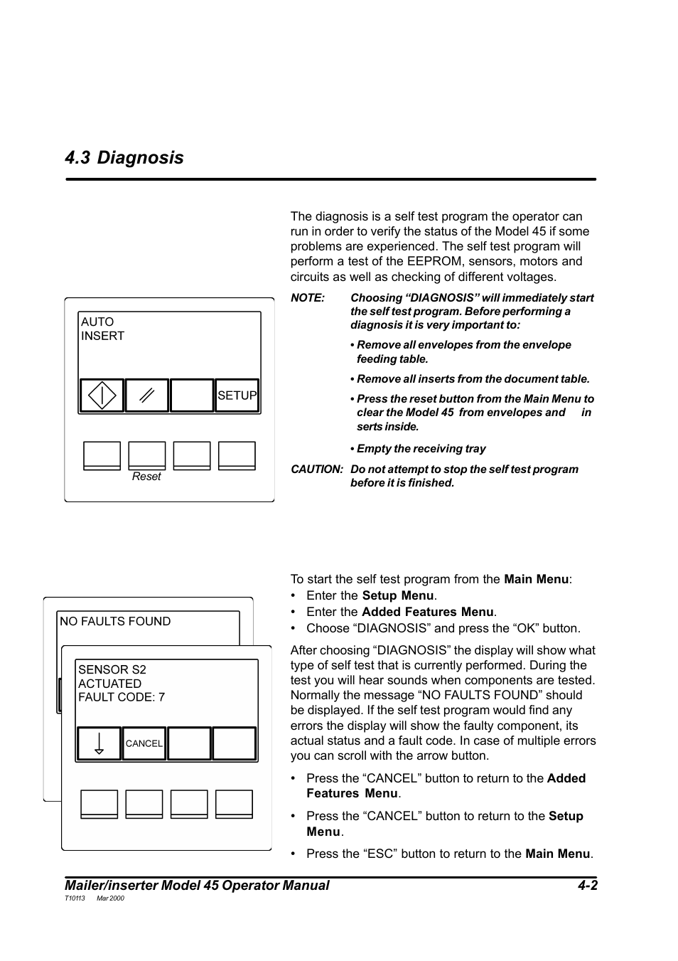 3 diagnosis | MBM Corporation 45 User Manual | Page 19 / 29