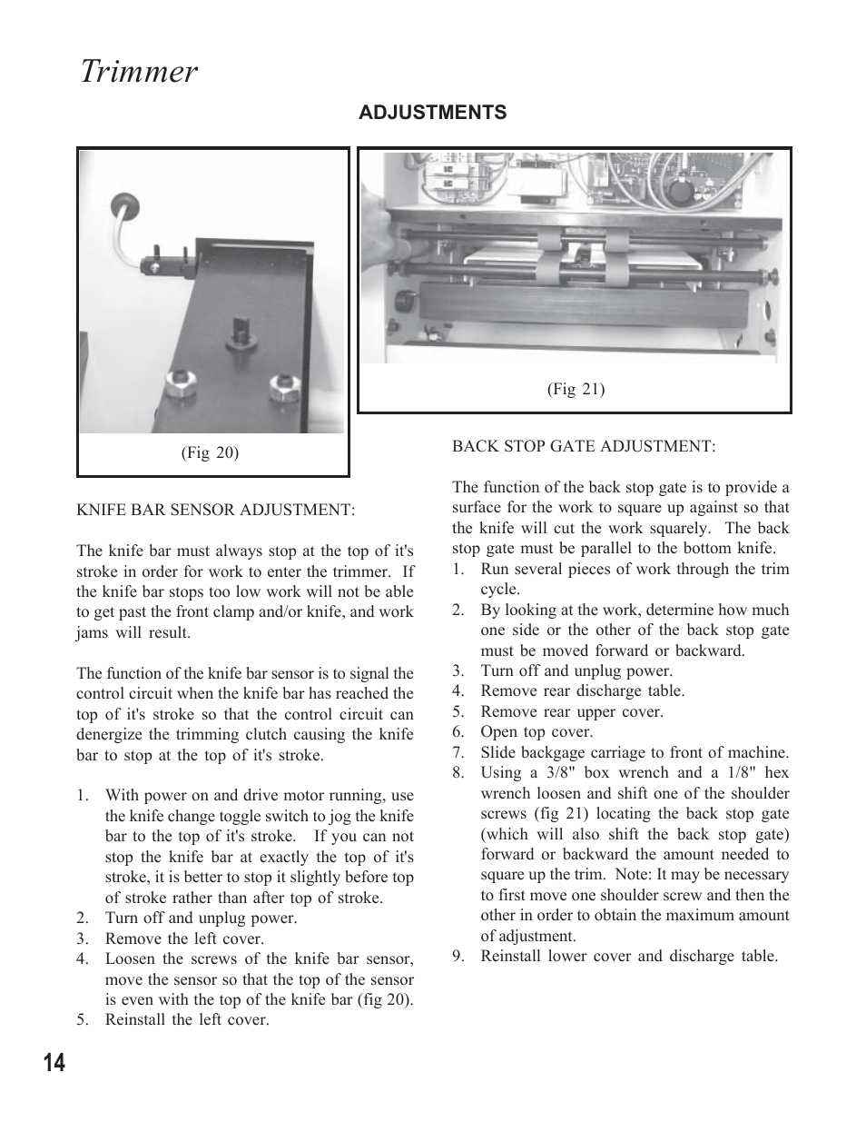 Trimmer | MBM Corporation STITCHFOLD Trimmer User Manual | Page 14 / 26