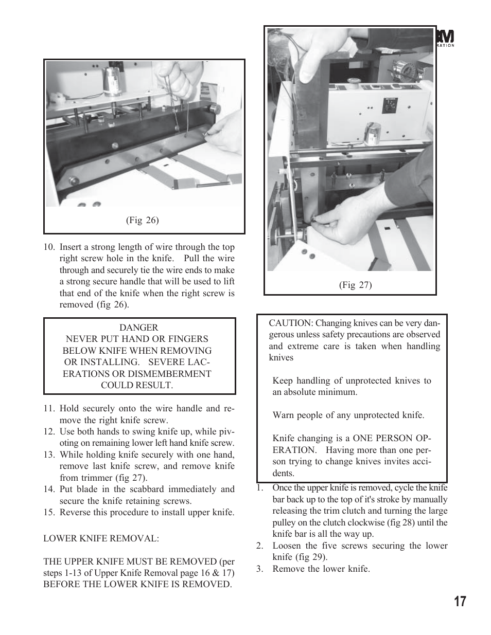 MBM Corporation STITCHFOLD Trimmer User Manual | Page 17 / 26