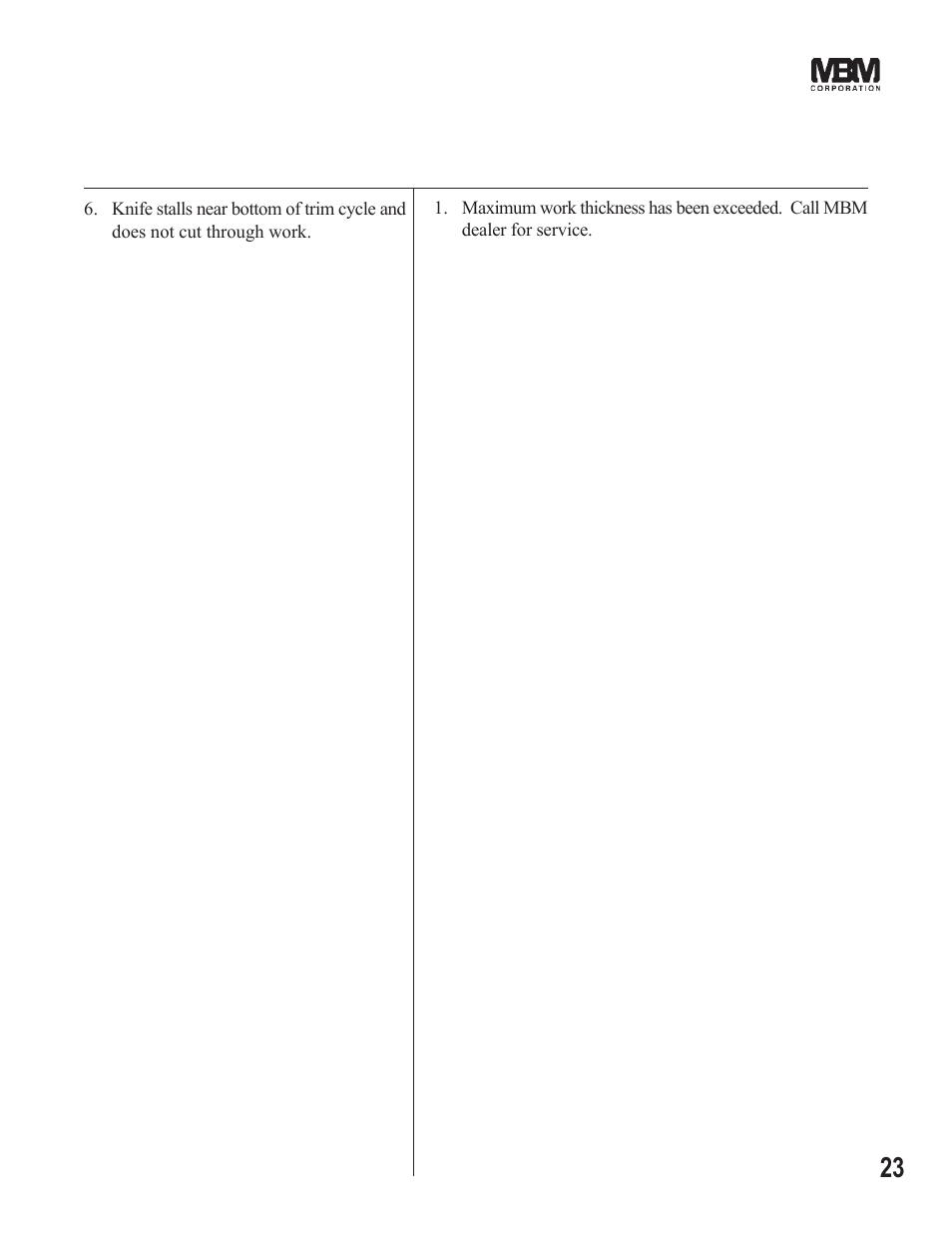 MBM Corporation STITCHFOLD Trimmer User Manual | Page 23 / 26