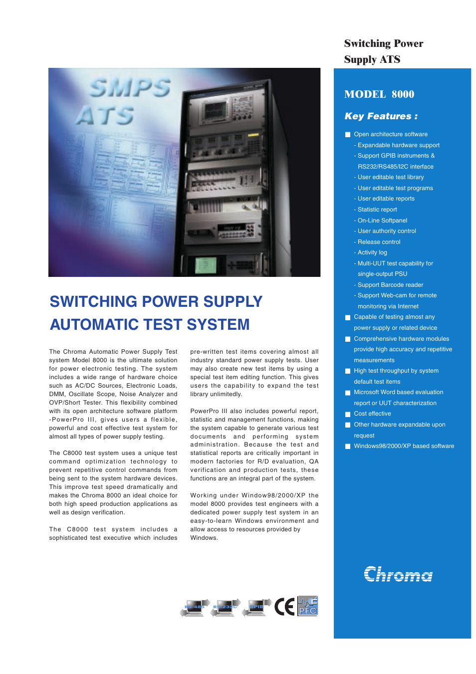 Chroma USA 8000 User Manual | 12 pages