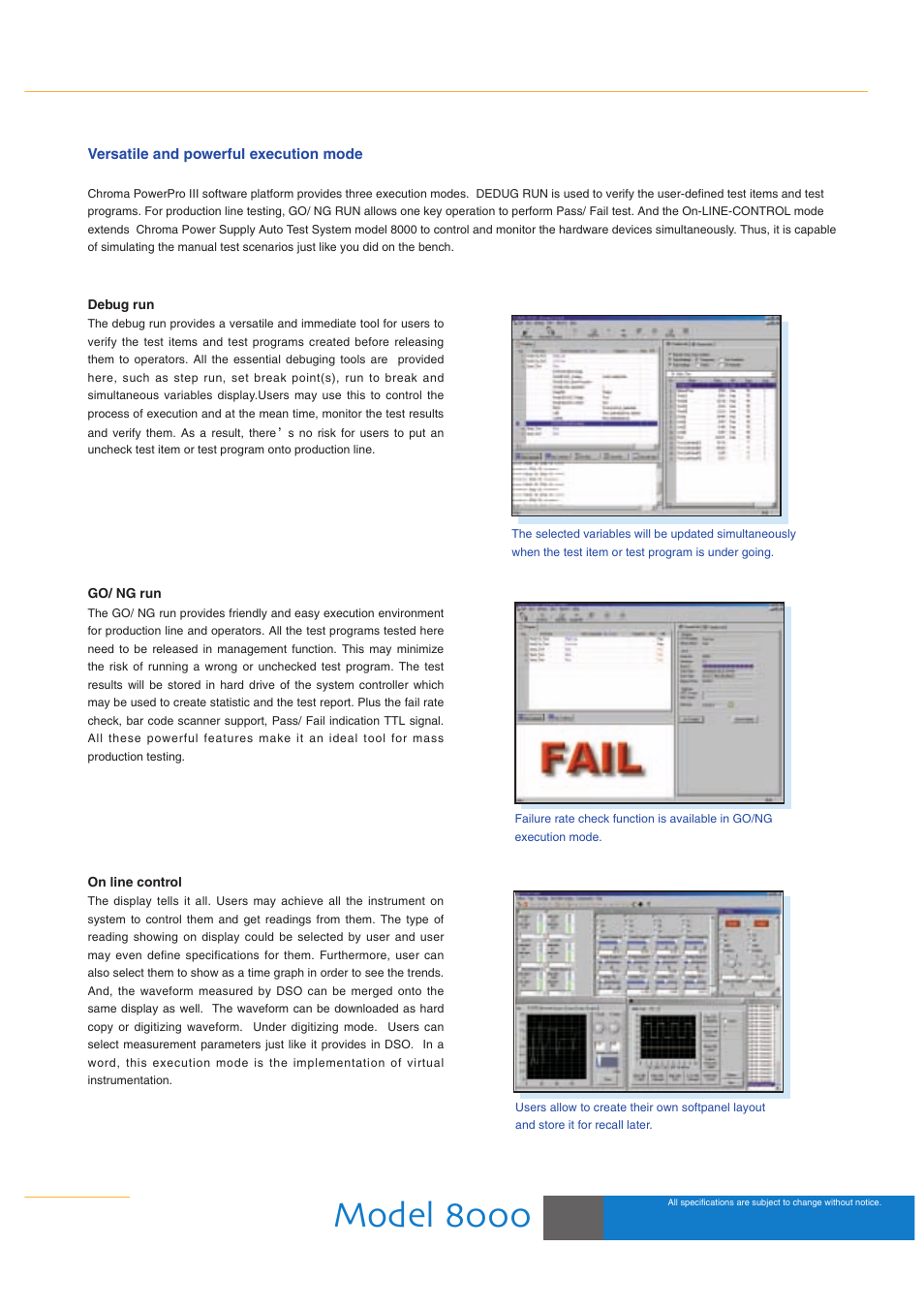 Model | Chroma USA 8000 User Manual | Page 5 / 12
