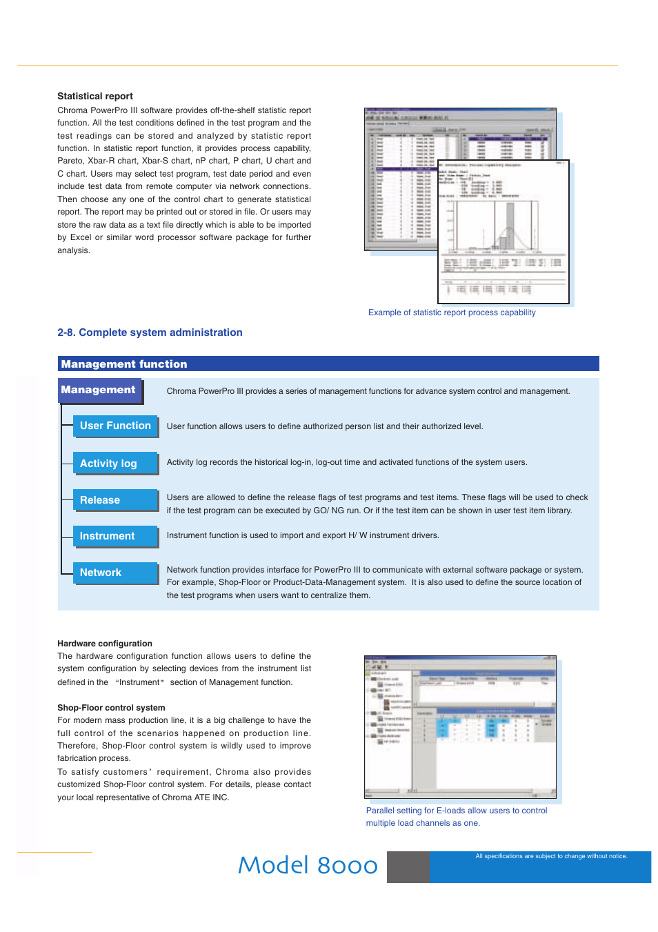 Model | Chroma USA 8000 User Manual | Page 7 / 12