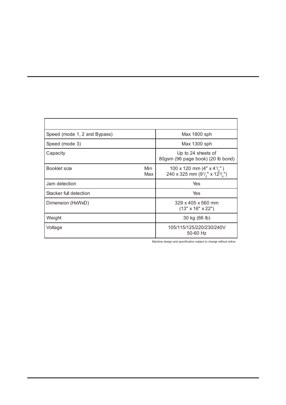 1 technical specification, Technical specification, Spine pro | MBM Corporation Spine Pro Bookletmaker User Manual | Page 12 / 16