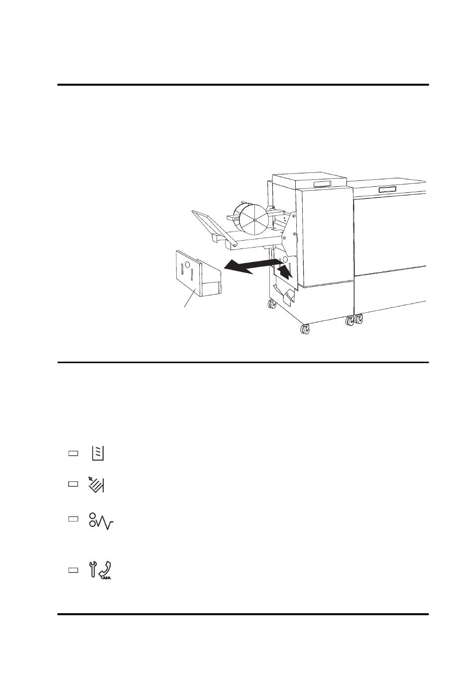 5 removing the scrap paper bin, 6 status indicators | MBM Corporation 83 User Manual | Page 11 / 16