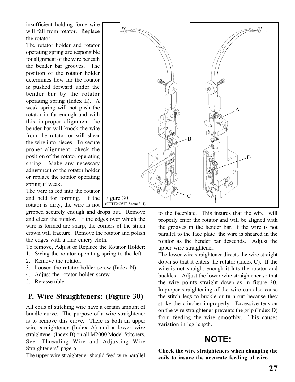 P. wire straighteners: (figure 30) | MBM Corporation BINDERYMATE 2 User Manual | Page 29 / 46