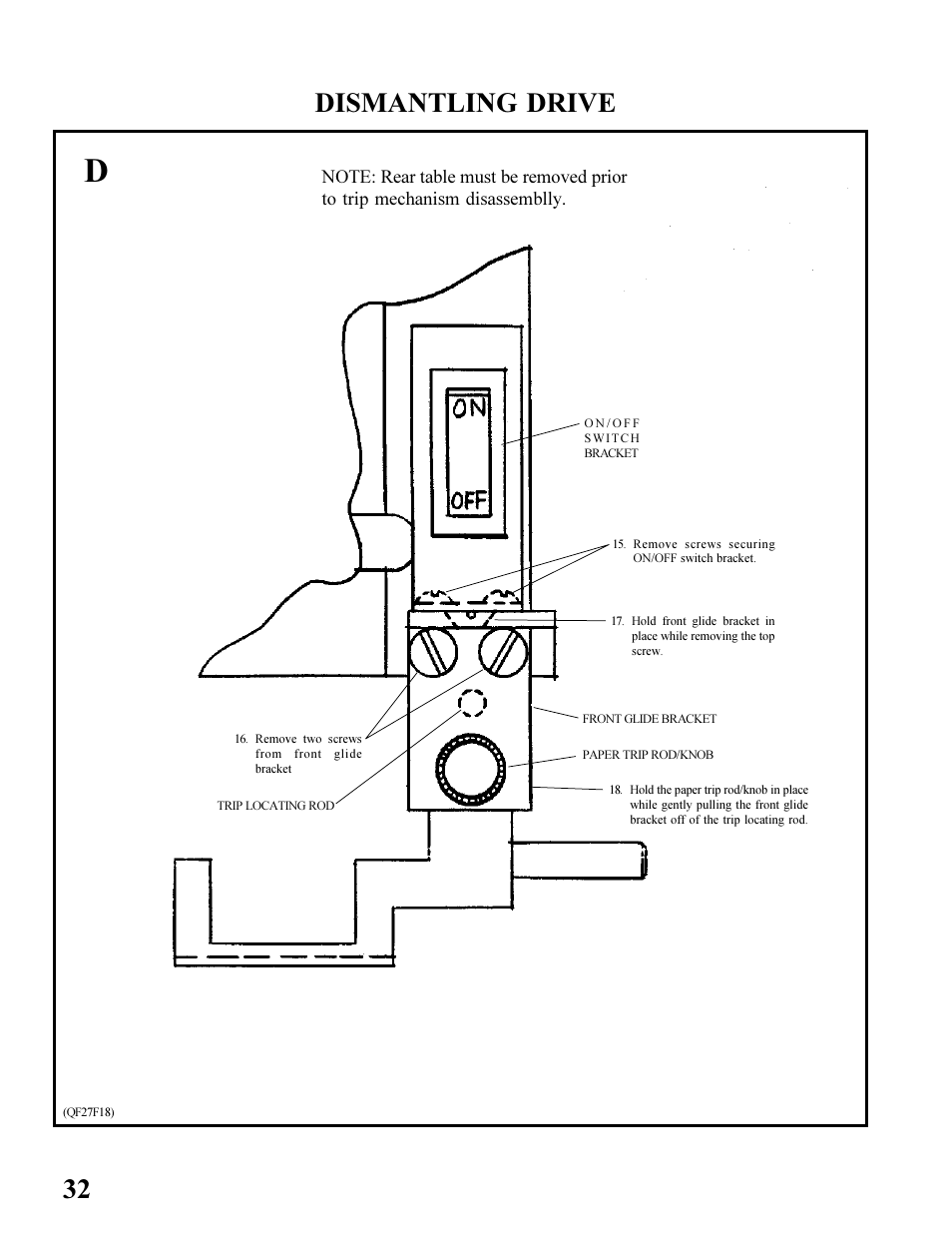 32 dismantling drive | MBM Corporation BINDERYMATE 2 User Manual | Page 34 / 46