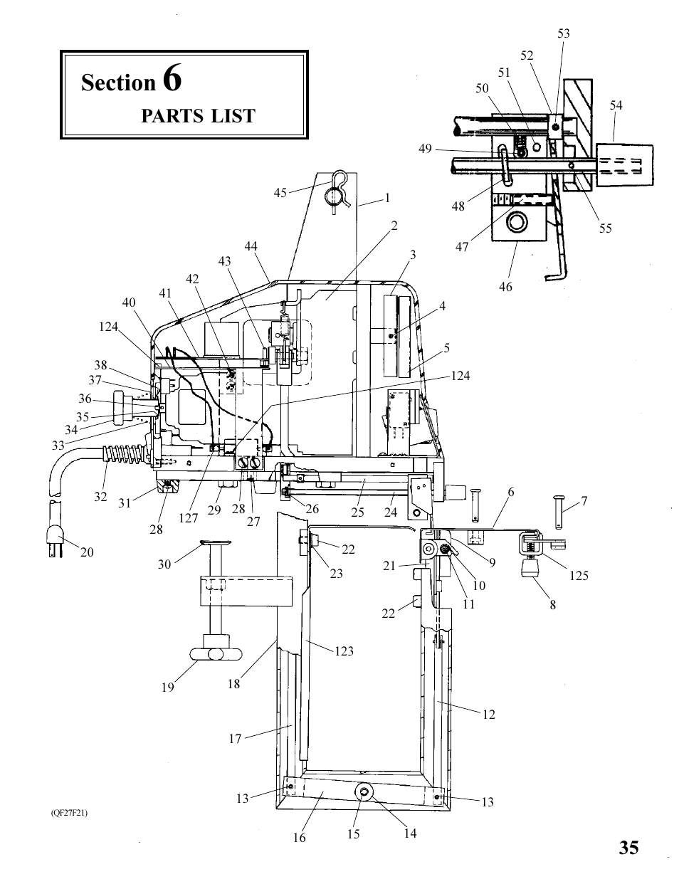 Parts list | MBM Corporation BINDERYMATE 2 User Manual | Page 37 / 46