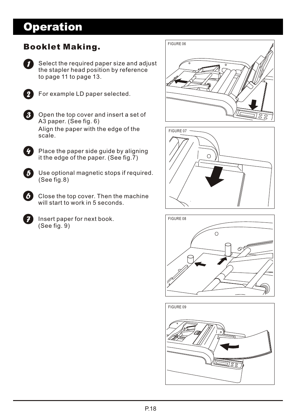 頁面 19, Operation, Booklet making | MBM Corporation AUTOBOOK User Manual | Page 19 / 21