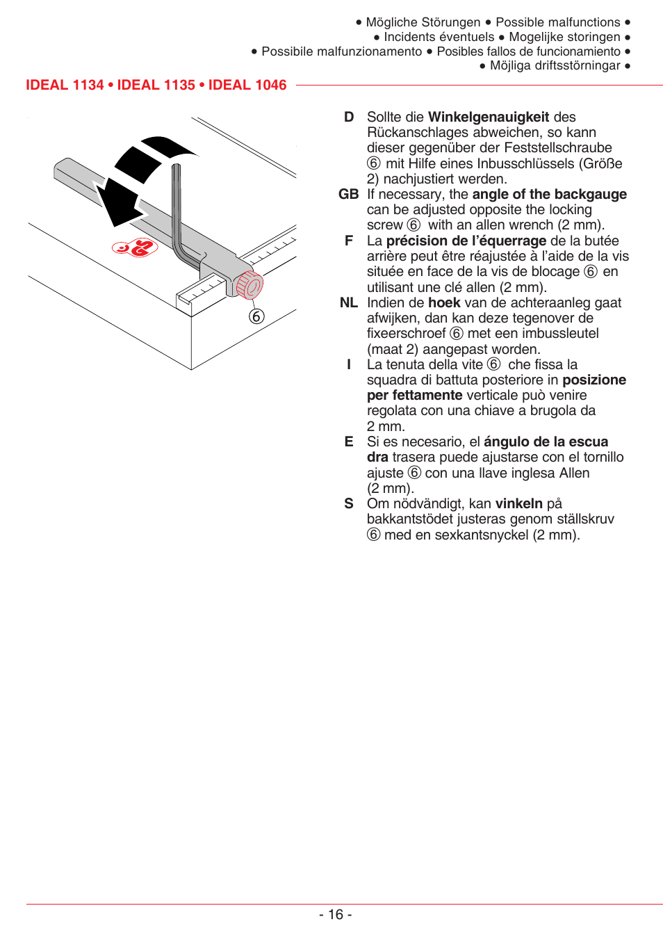 MBM Corporation TRIUMPH 1135 User Manual | Page 16 / 24