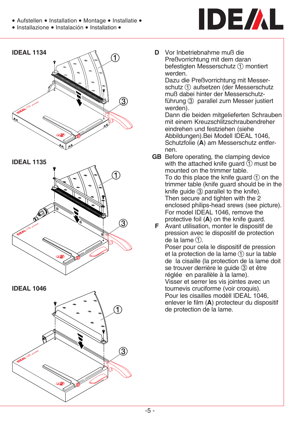 MBM Corporation TRIUMPH 1135 User Manual | Page 5 / 24