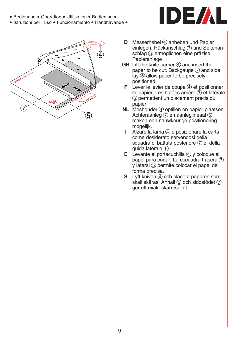 MBM Corporation TRIUMPH 1135 User Manual | Page 9 / 24