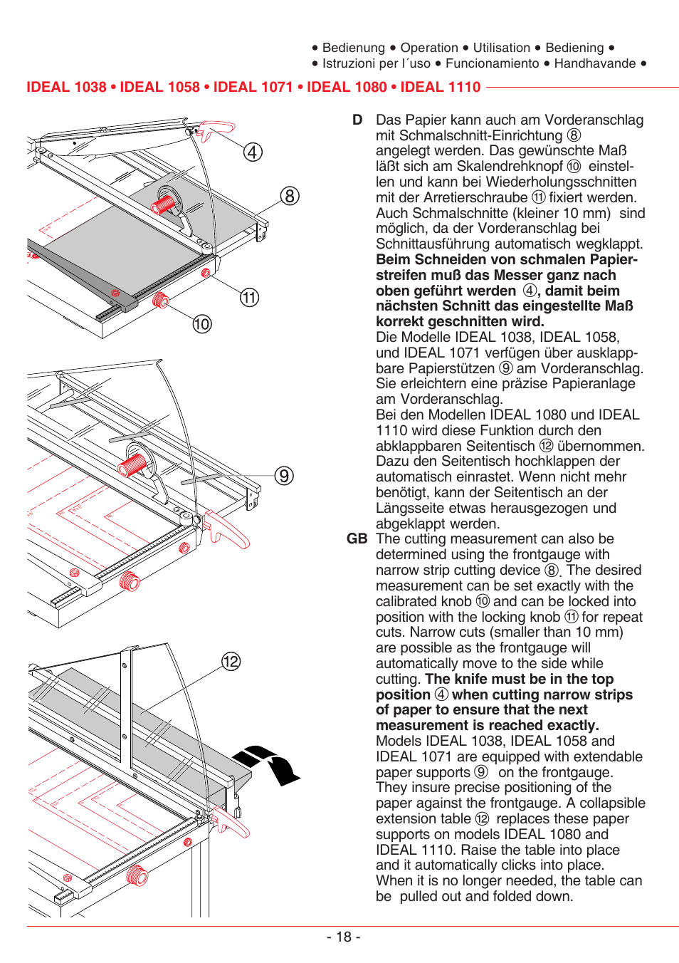 MBM Corporation TRIUMPH 1110 User Manual | Page 18 / 36