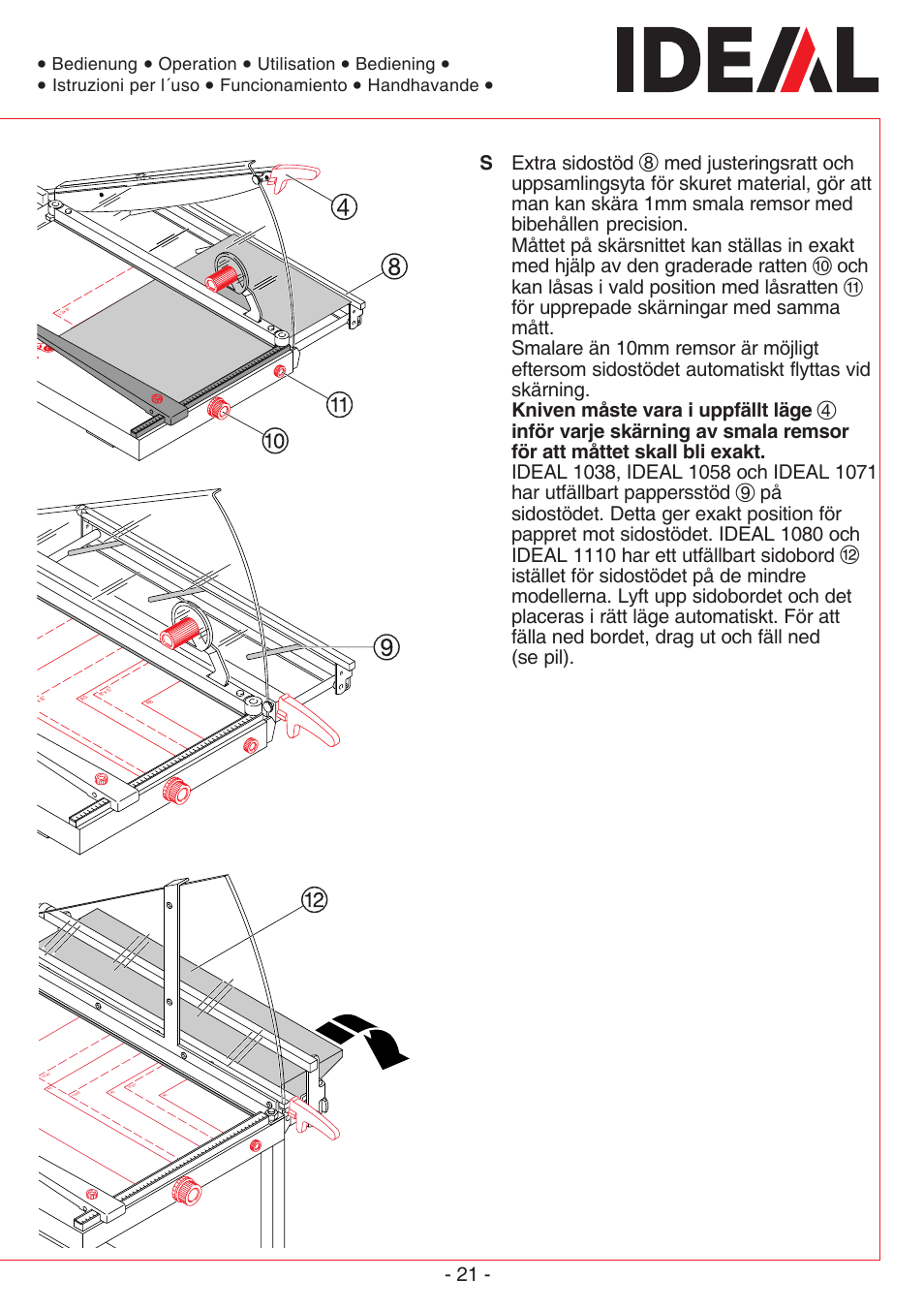 MBM Corporation TRIUMPH 1110 User Manual | Page 21 / 36