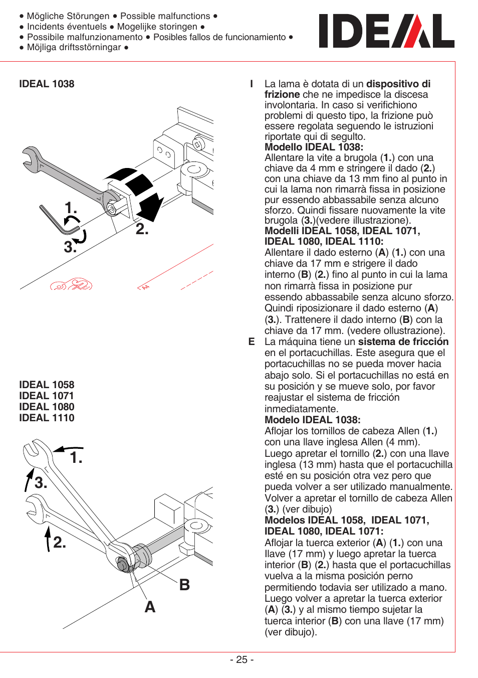 Ab 1. 2. 3 | MBM Corporation TRIUMPH 1110 User Manual | Page 25 / 36