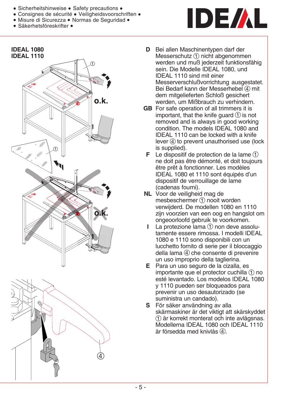 MBM Corporation TRIUMPH 1110 User Manual | Page 5 / 36