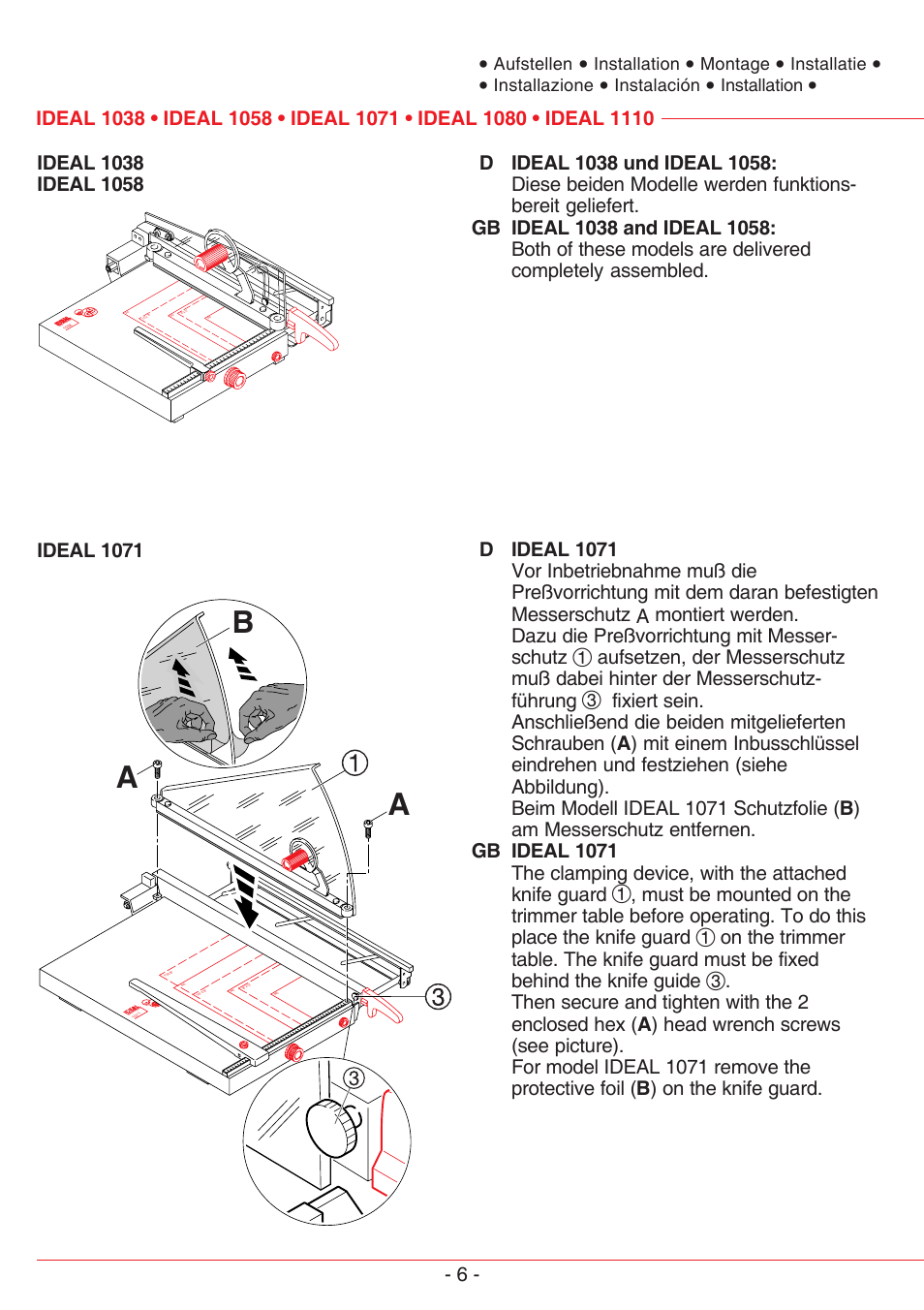 Ba a | MBM Corporation TRIUMPH 1110 User Manual | Page 6 / 36