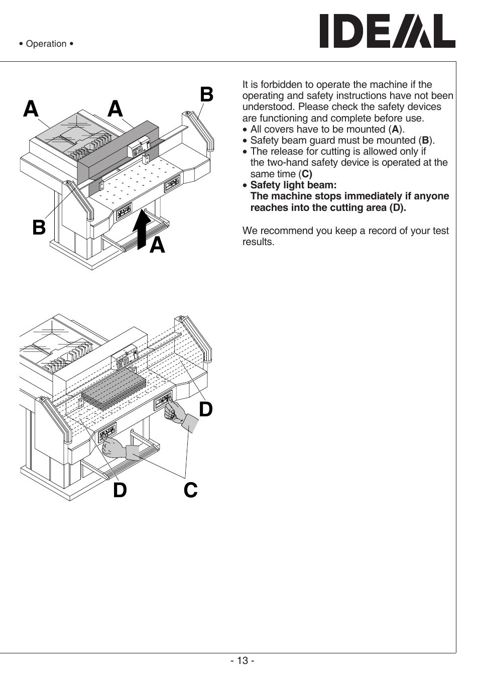 Bc d d | MBM Corporation TRIUMPH 721-06 LT User Manual | Page 13 / 48