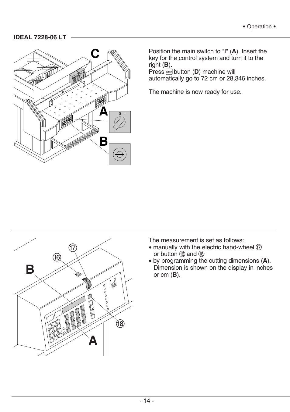 Ac b b a | MBM Corporation TRIUMPH 721-06 LT User Manual | Page 14 / 48