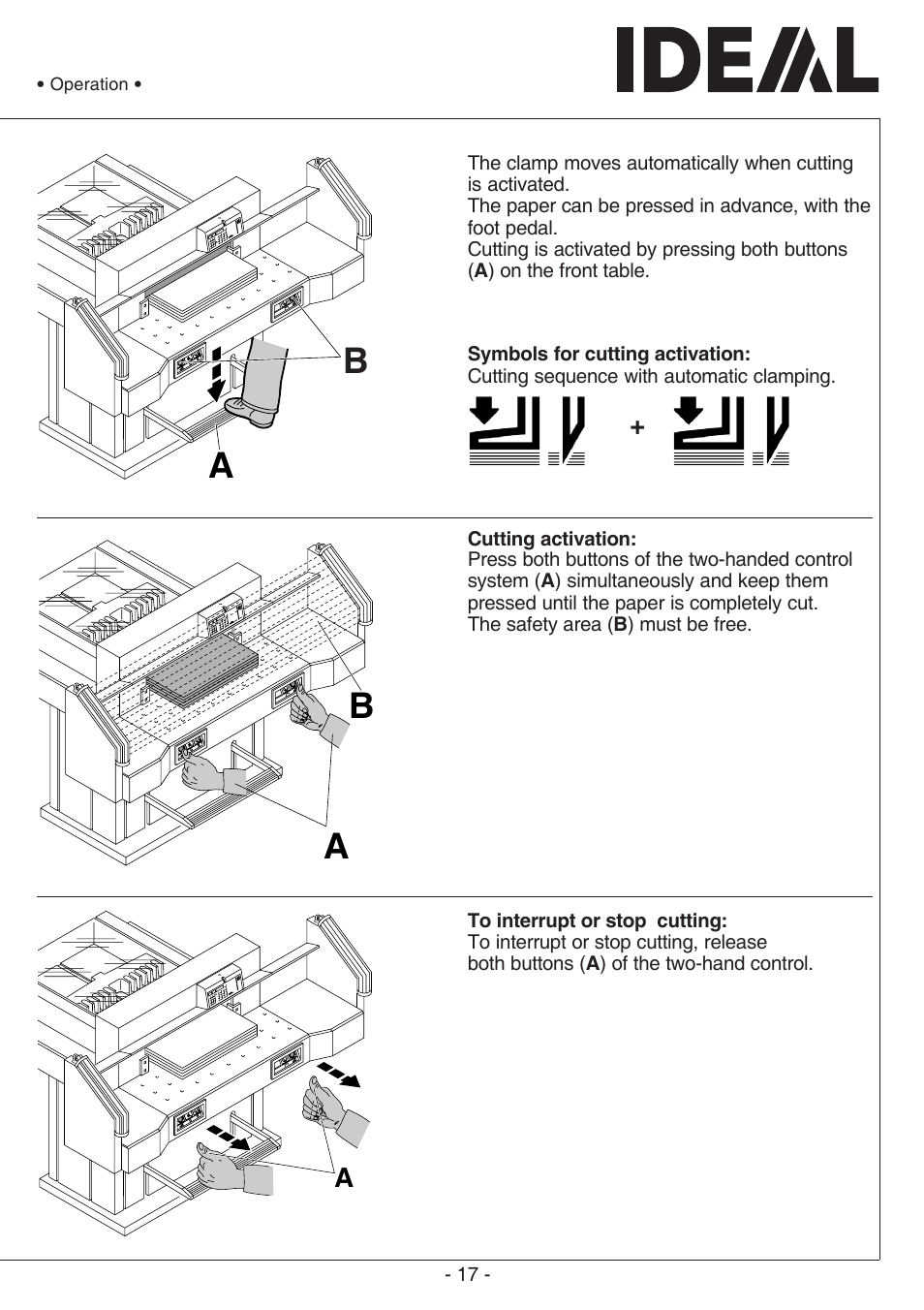 Ab a b | MBM Corporation TRIUMPH 721-06 LT User Manual | Page 17 / 48