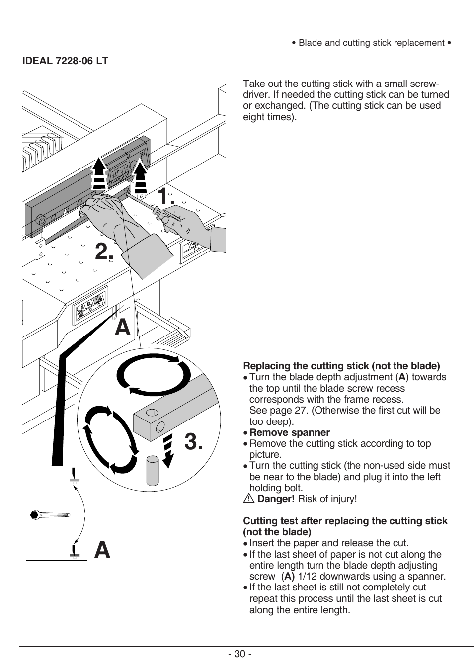 1. 3. a a | MBM Corporation TRIUMPH 721-06 LT User Manual | Page 30 / 48
