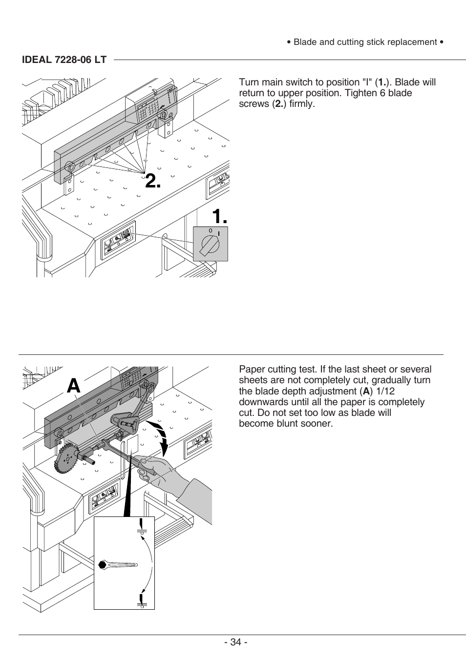 1. a | MBM Corporation TRIUMPH 721-06 LT User Manual | Page 34 / 48