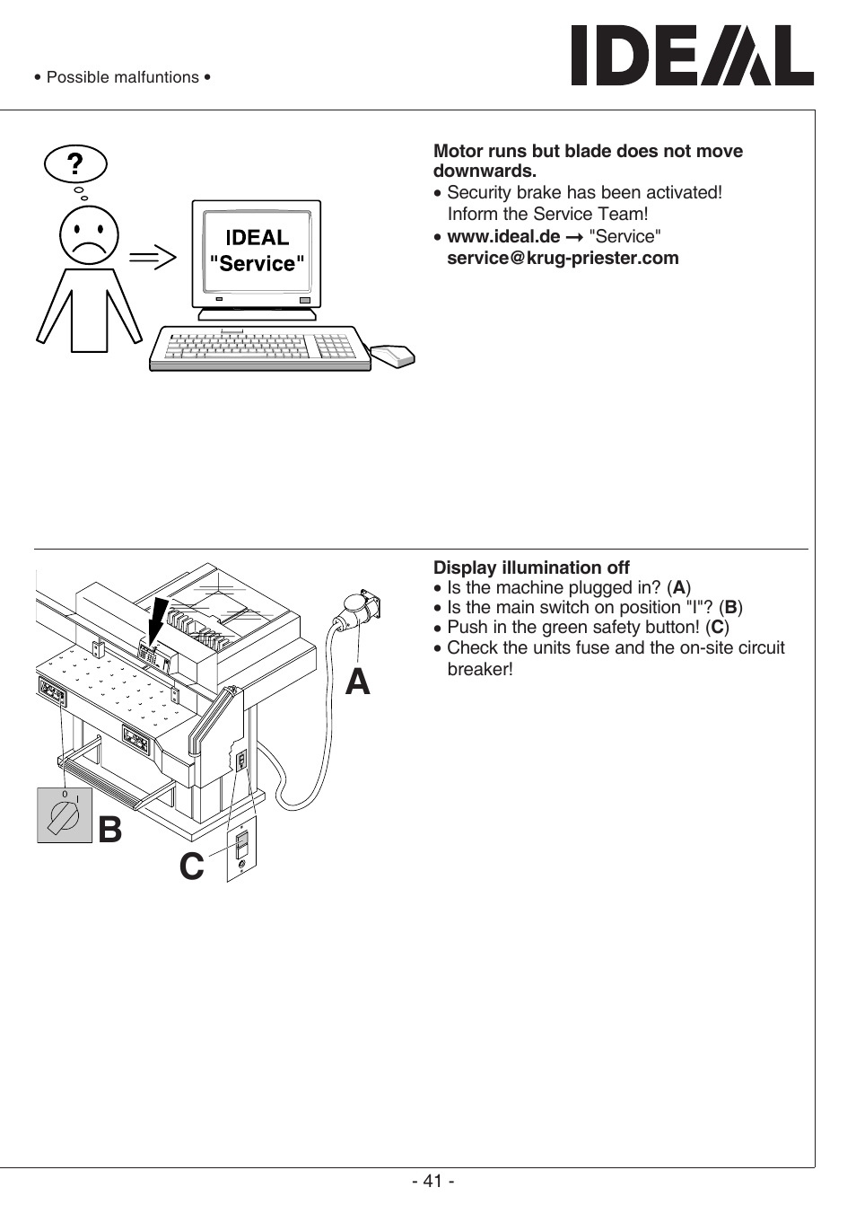 Ba c | MBM Corporation TRIUMPH 721-06 LT User Manual | Page 41 / 48