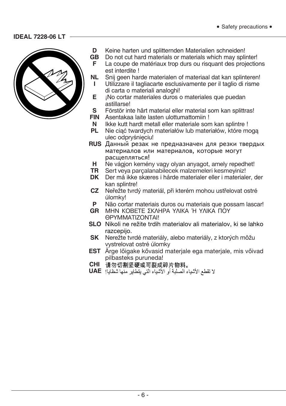 MBM Corporation TRIUMPH 721-06 LT User Manual | Page 6 / 48
