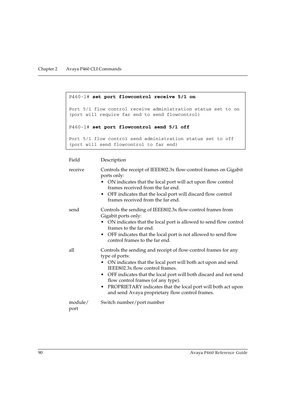 Avaya P460 User Manual | Page 100 / 224