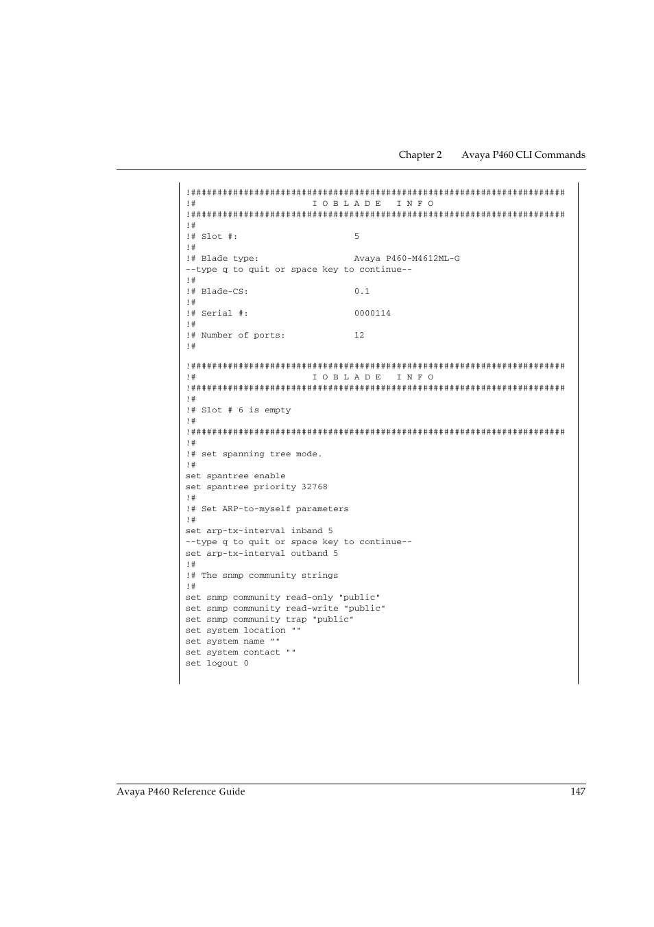 Avaya P460 User Manual | Page 157 / 224