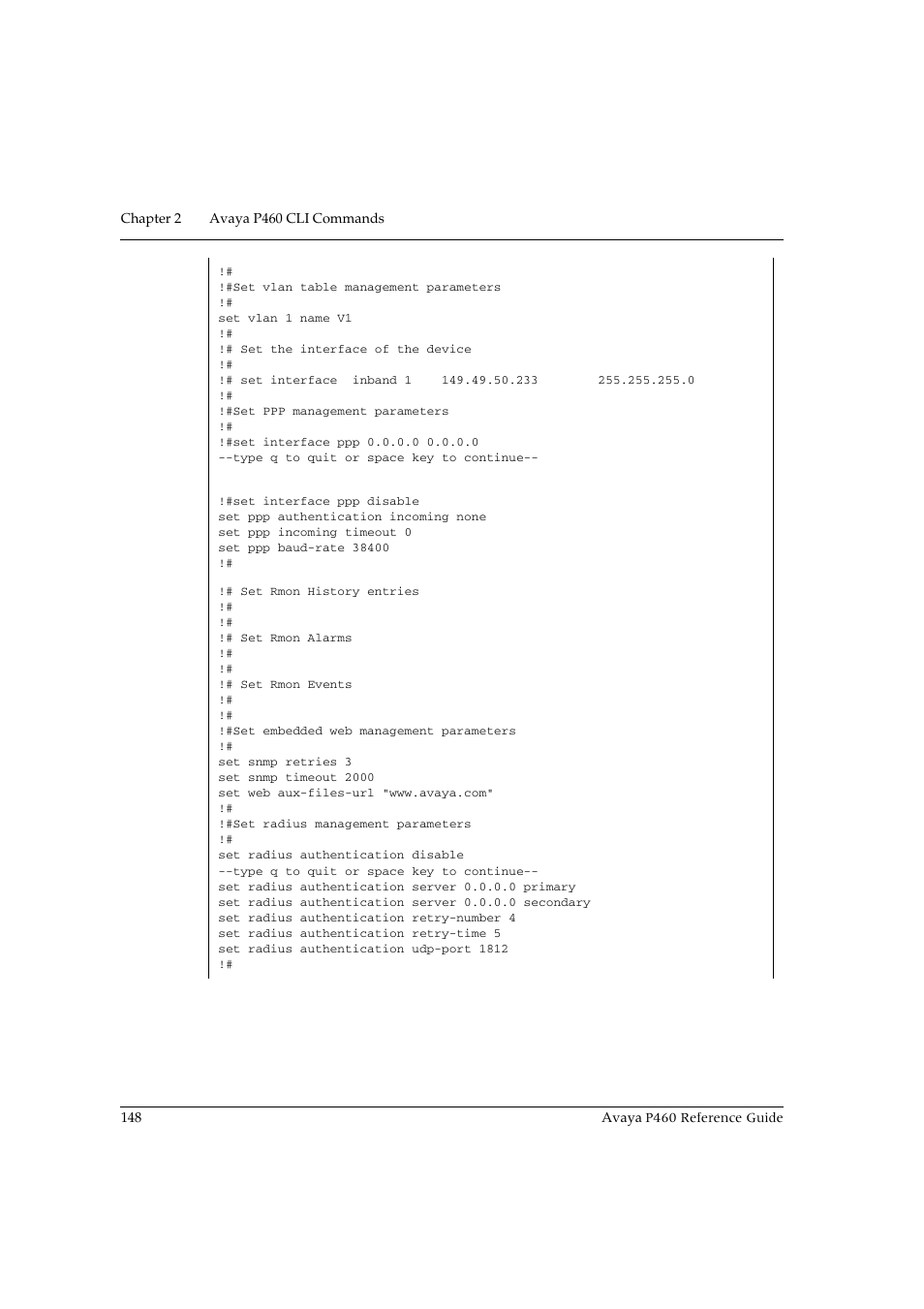 Avaya P460 User Manual | Page 158 / 224