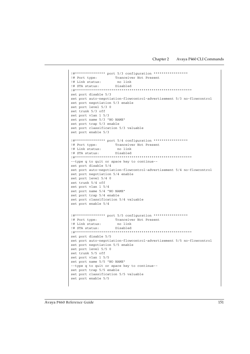 Avaya P460 User Manual | Page 161 / 224