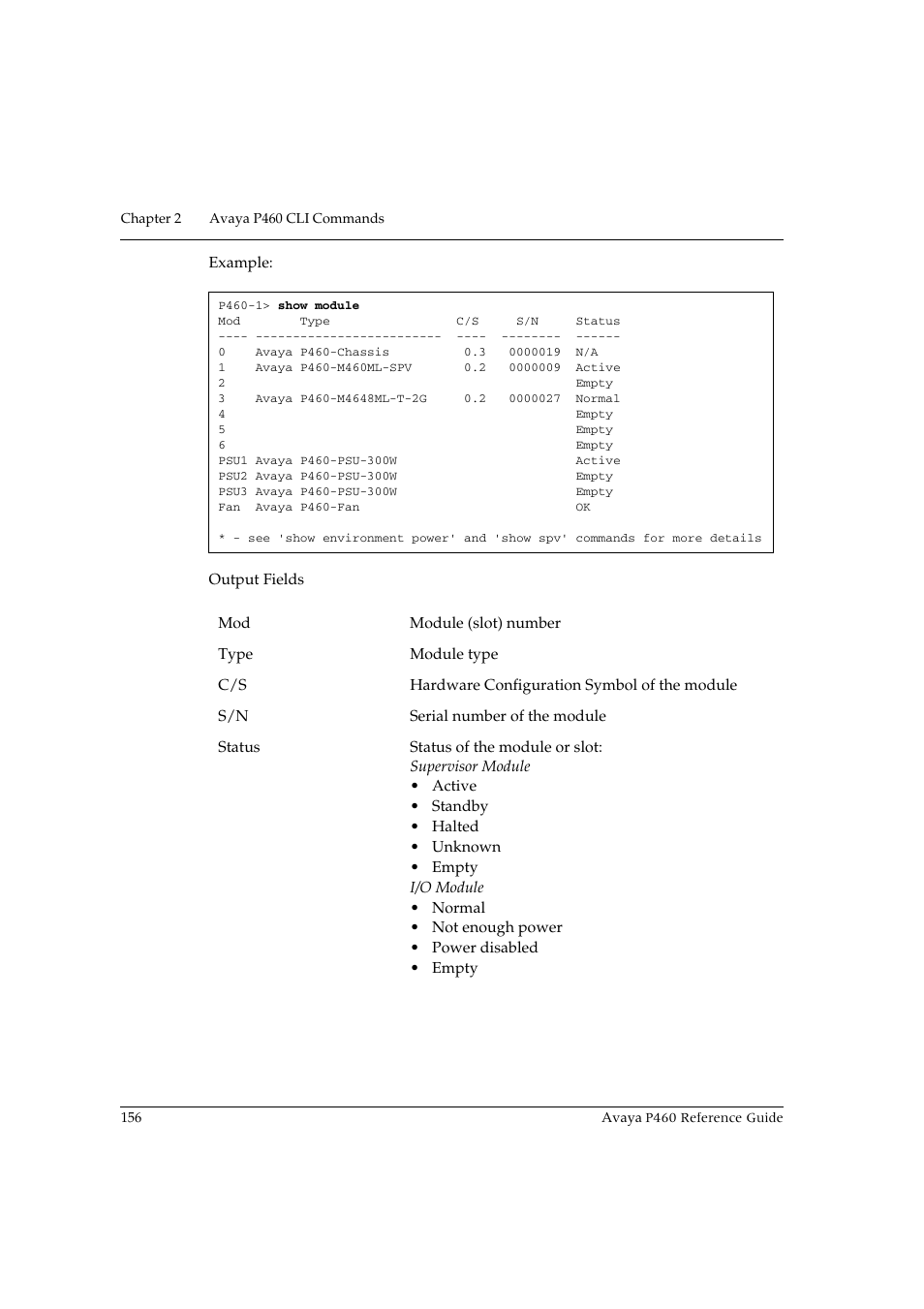 Avaya P460 User Manual | Page 166 / 224