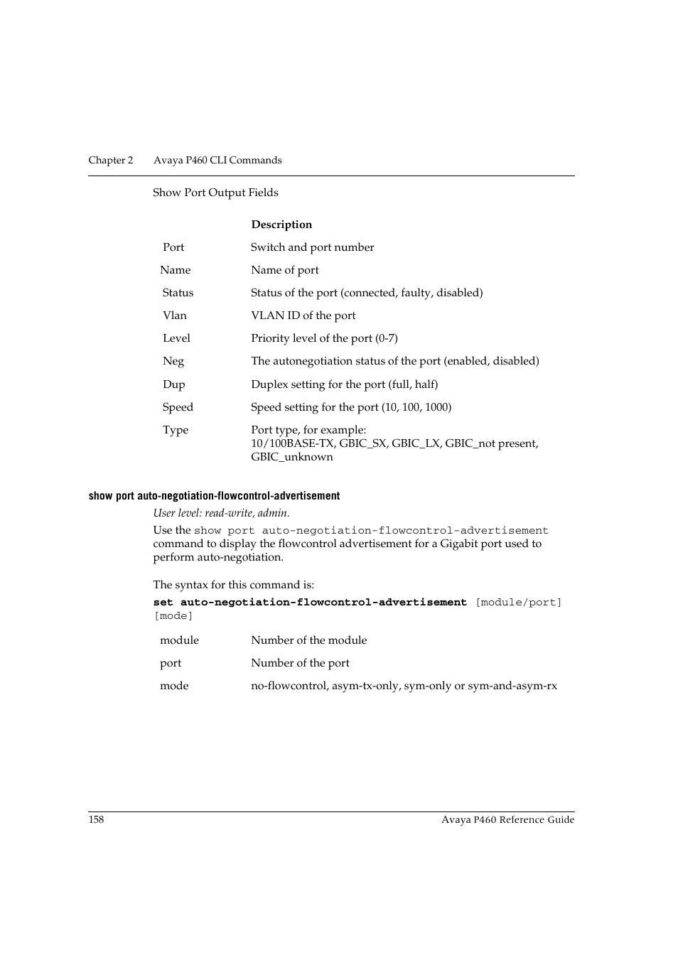 Avaya P460 User Manual | Page 168 / 224