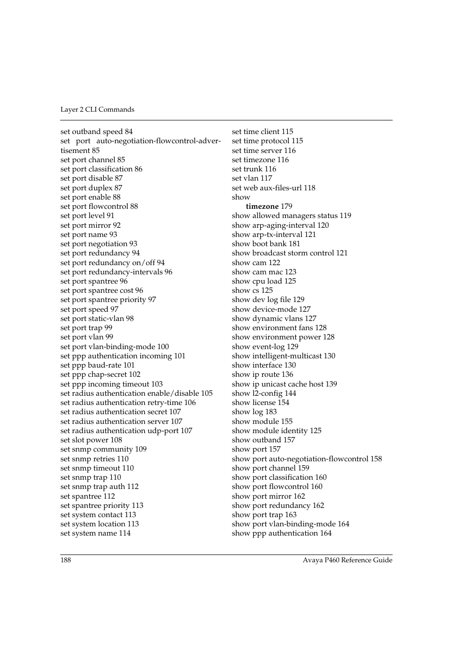 Avaya P460 User Manual | Page 198 / 224