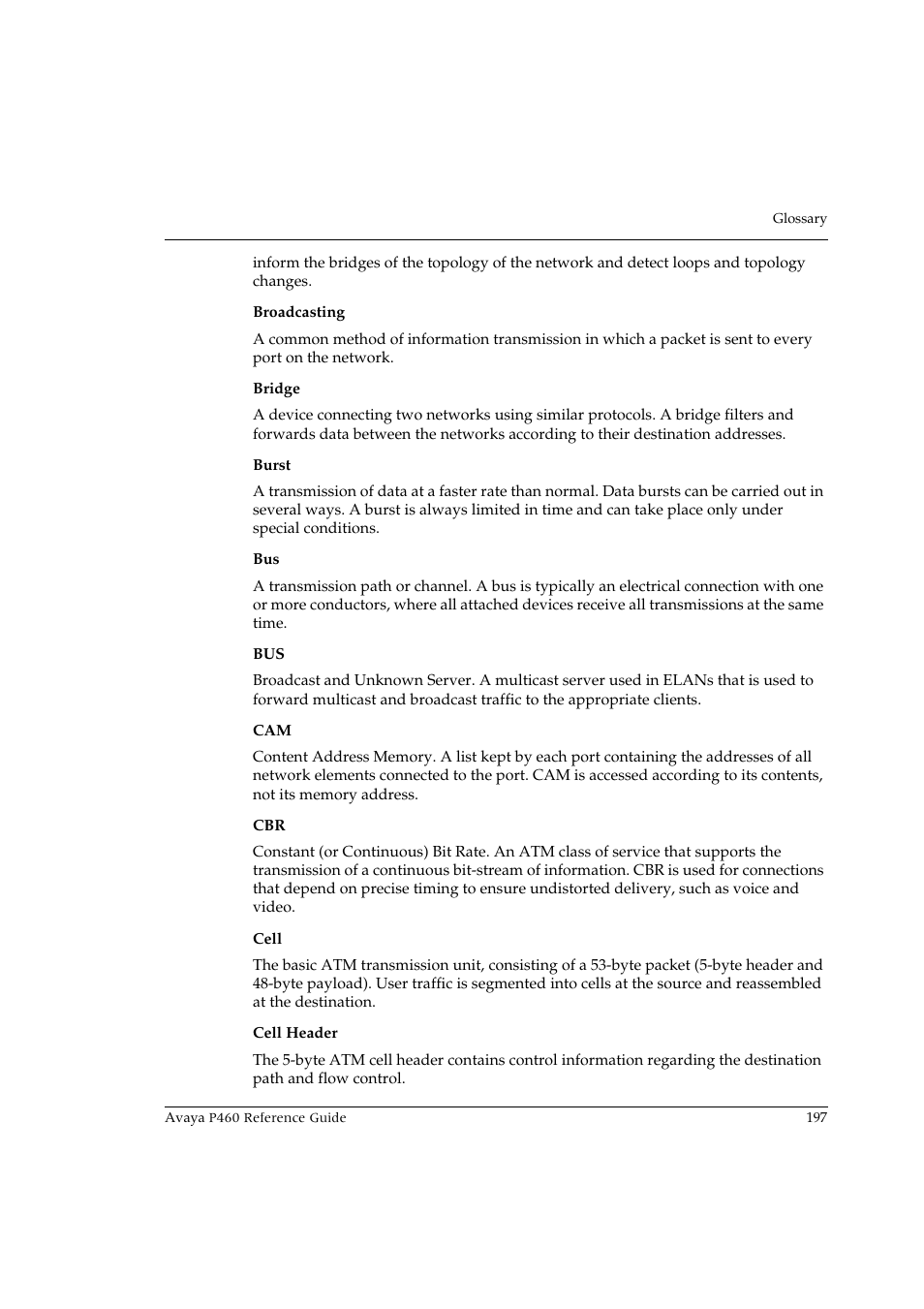 Avaya P460 User Manual | Page 207 / 224