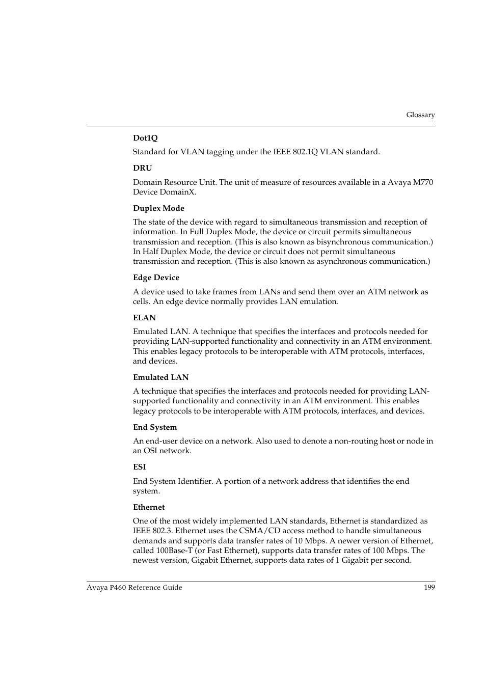 Avaya P460 User Manual | Page 209 / 224