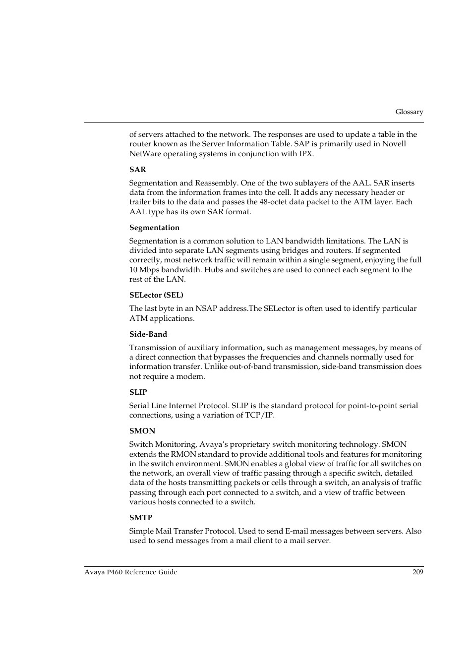 Avaya P460 User Manual | Page 219 / 224