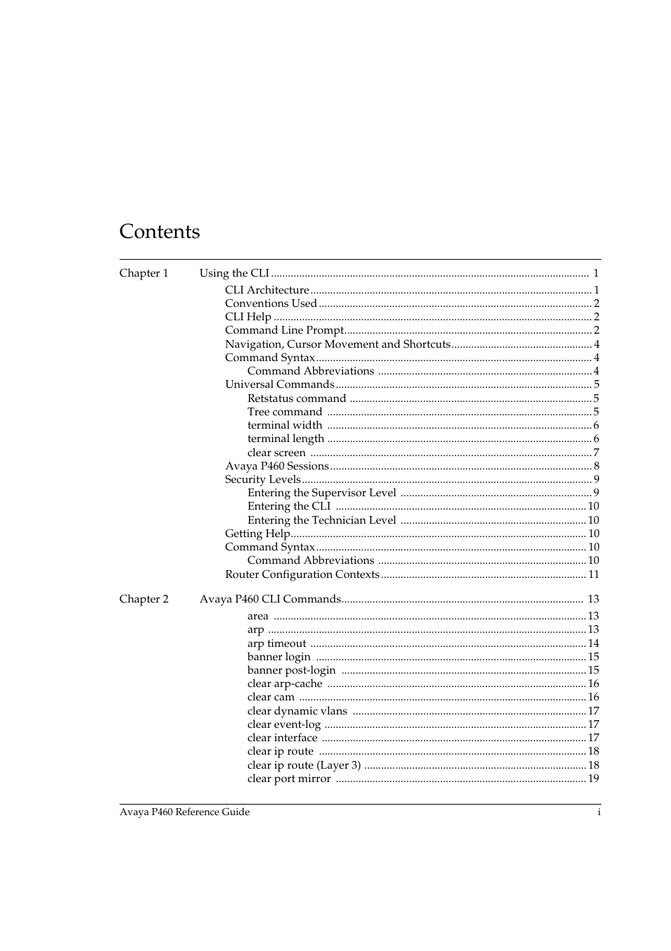 Avaya P460 User Manual | Page 3 / 224