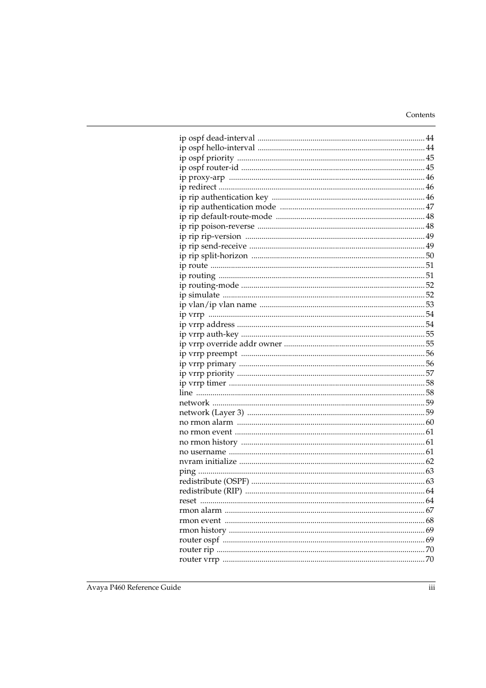 Avaya P460 User Manual | Page 5 / 224