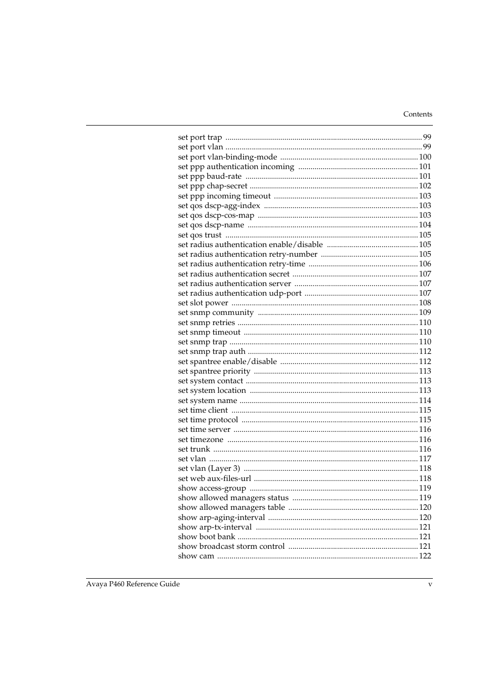 Avaya P460 User Manual | Page 7 / 224