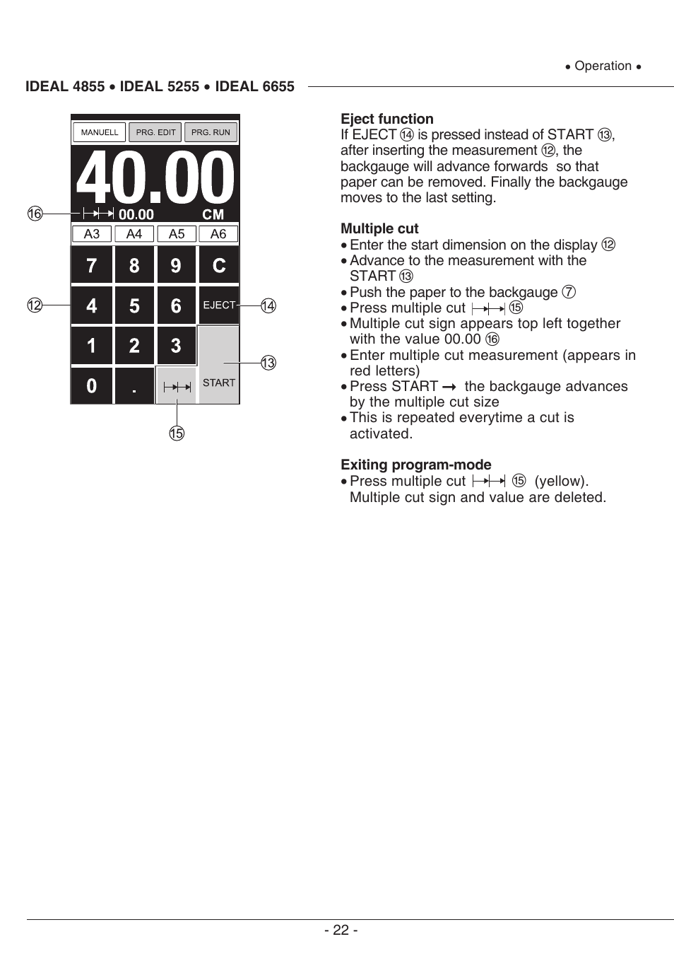 MBM Corporation TRIUMPH 6655 User Manual | Page 22 / 48