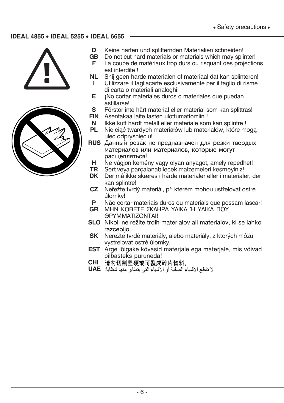 MBM Corporation TRIUMPH 6655 User Manual | Page 6 / 48