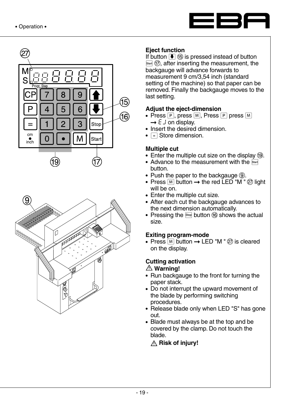 MBM Corporation TRIUMPH 5551-06 EP (9 STEP MODULE) User Manual | Page 19 / 44