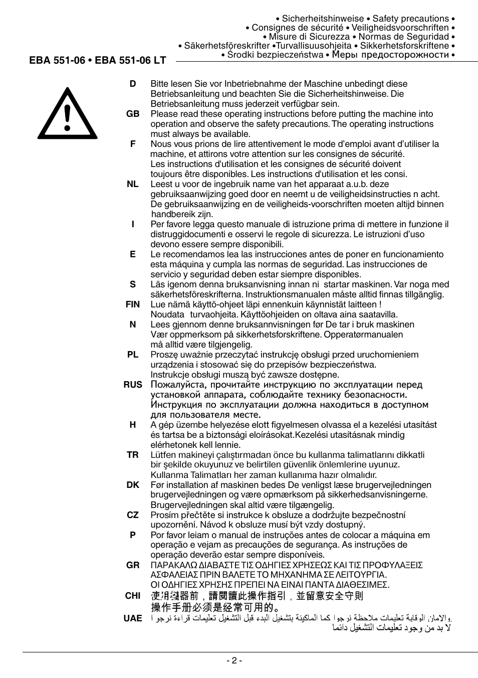 MBM Corporation TRIUMPH 5551-06 EP (9 STEP MODULE) User Manual | Page 2 / 44