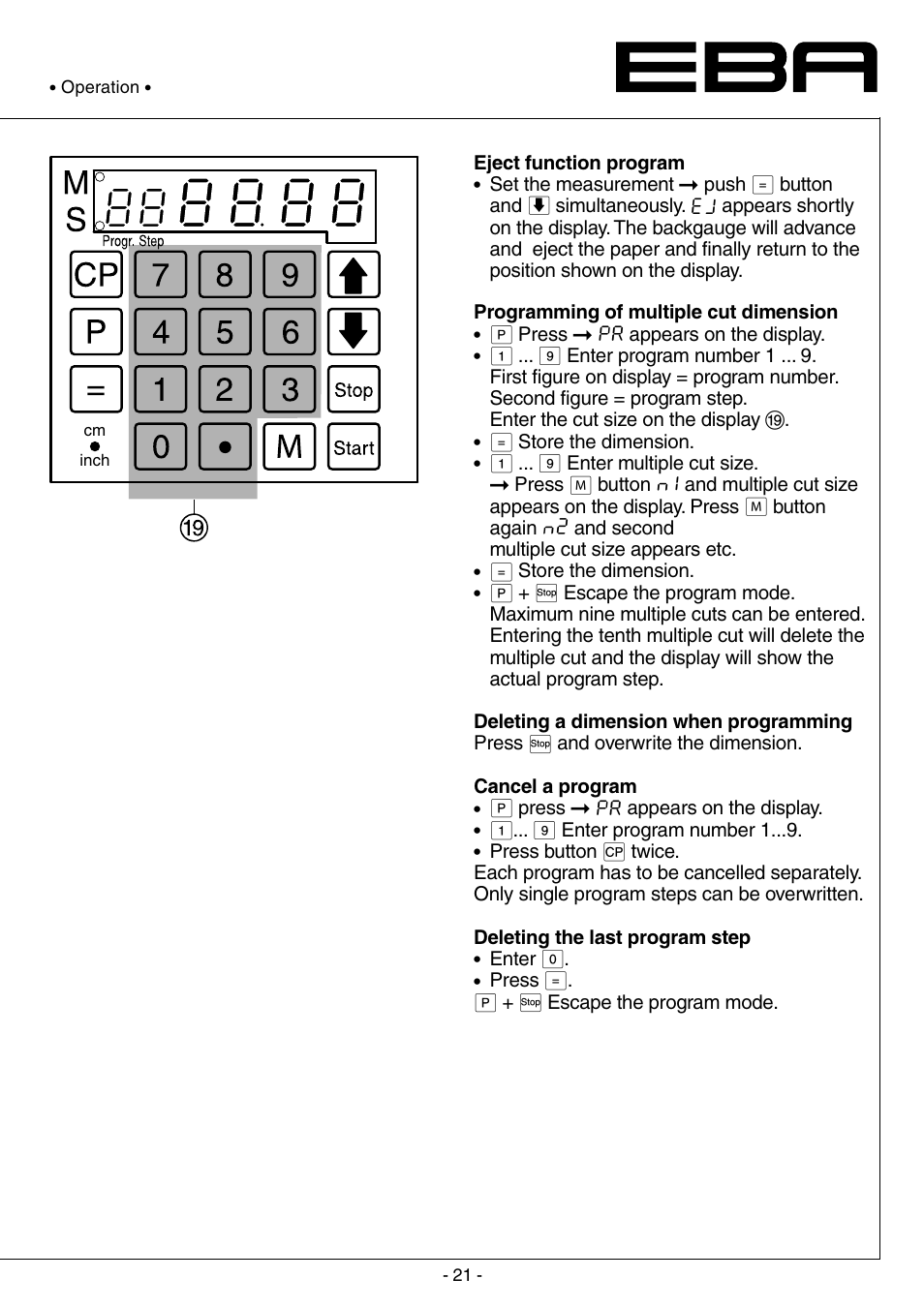 MBM Corporation TRIUMPH 5551-06 EP (9 STEP MODULE) User Manual | Page 21 / 44